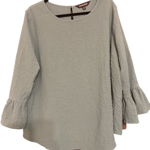 Davi & Dani 3x Women's Green-ish Textured Top